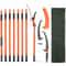 27FT Extendable Manual Pole Saw Tree Pruner With Steel Blade Fiberglass Handles 0