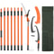 27FT Extendable Manual Pole Saw Tree Pruner With Steel Blade Fiberglass Handles 0