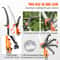 27FT Extendable Manual Pole Saw Tree Pruner With Steel Blade Fiberglass Handles 4
