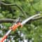 27FT Extendable Manual Pole Saw Tree Pruner With Steel Blade Fiberglass Handles 6