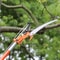 27FT Extendable Manual Pole Saw Tree Pruner With Steel Blade Fiberglass Handles 6
