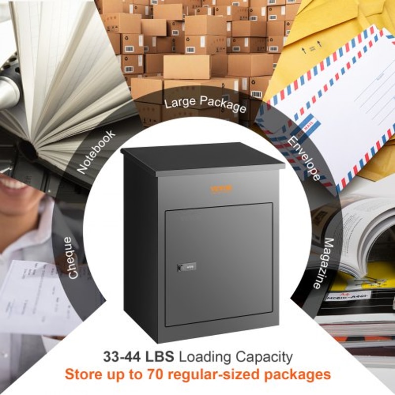 Extra Large Package Delivery Box With Coded Lock Waterproof Parcel Drop Box For Outdoor Security 4