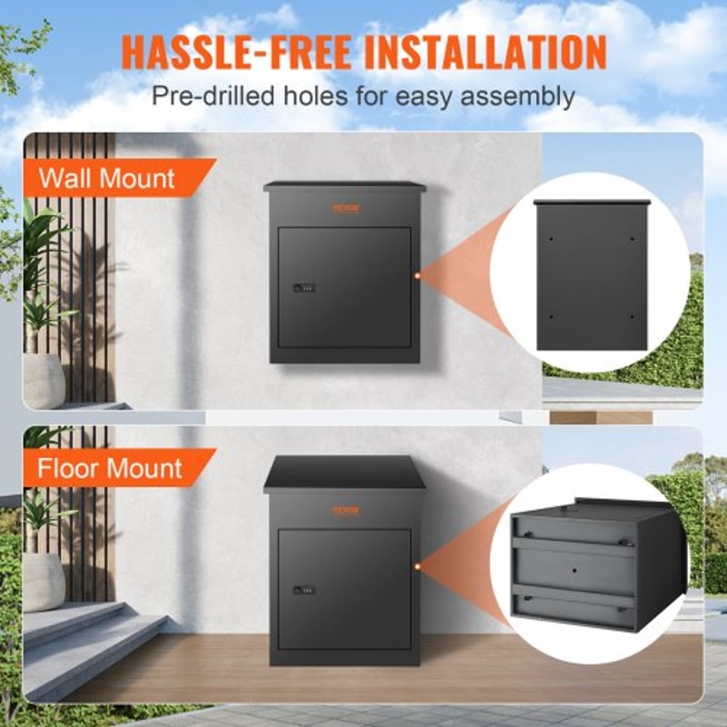 Extra Large Package Delivery Box With Coded Lock Waterproof Parcel Drop Box For Outdoor Security 5