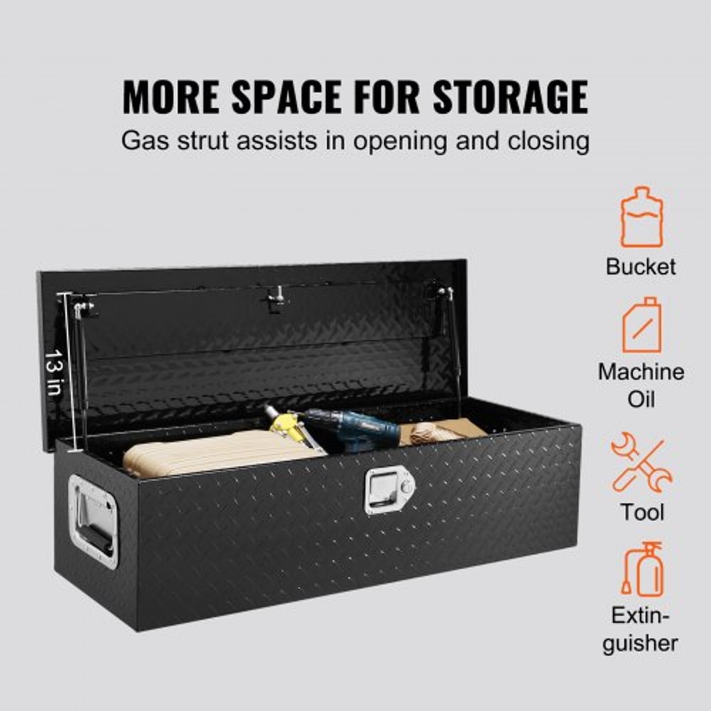Eavy Duty Aluminum Truck Bed Tool Box Lockable Waterproof Truck Tool Box Storage Chest 2