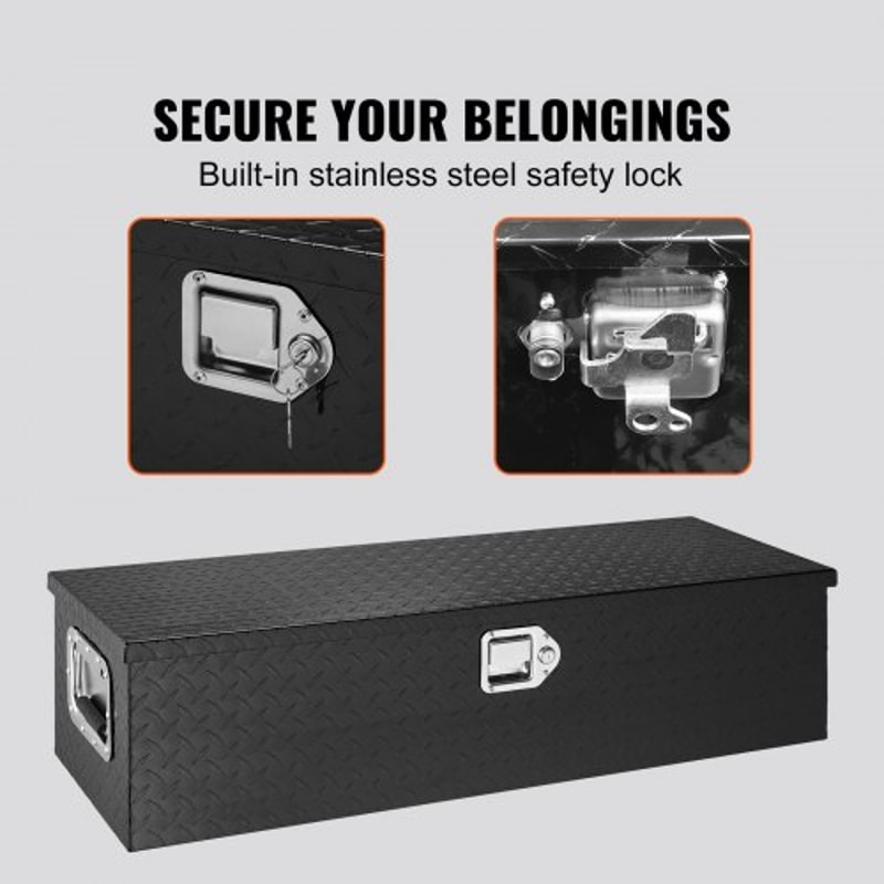 Eavy Duty Aluminum Truck Bed Tool Box Lockable Waterproof Truck Tool Box Storage Chest 3