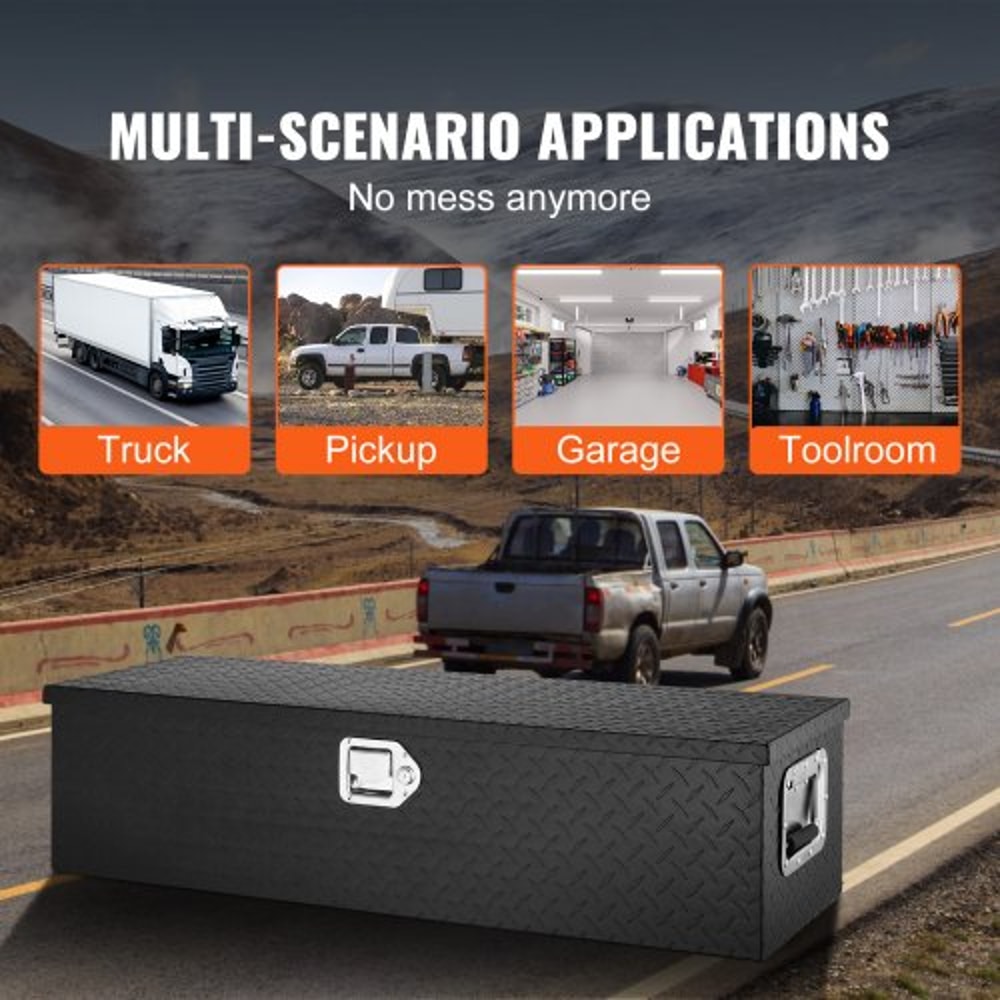 Eavy Duty Aluminum Truck Bed Tool Box Lockable Waterproof Truck Tool Box Storage Chest 5