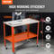 HeavyDuty Welding Table With Wheels 1200 Lb Capacity Steel Welding Workbench 1