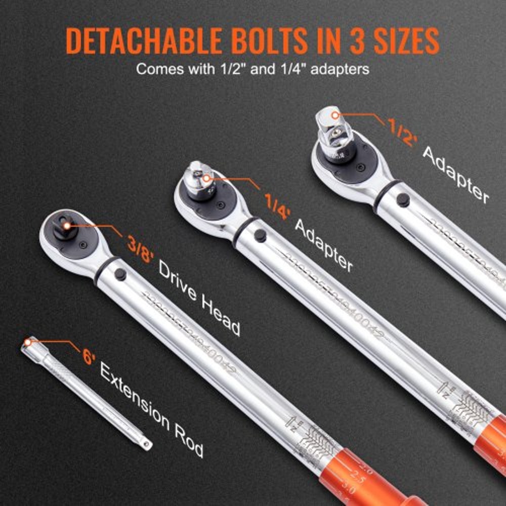 Click Torque Wrench Set Precision Adjustable Torque Wrench With DualRange Scale 4