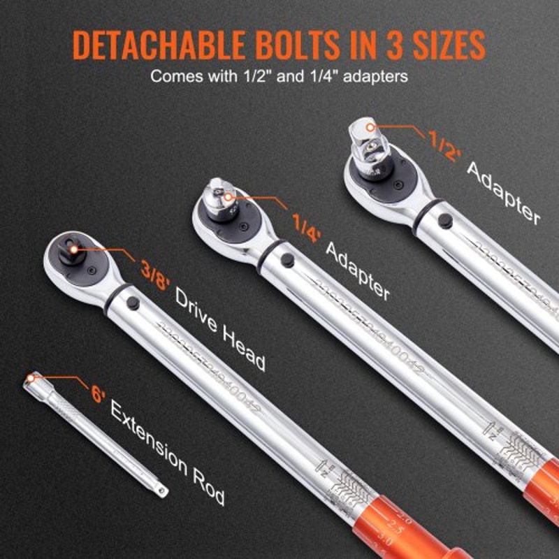 Click Torque Wrench Set Precision Adjustable Torque Wrench With DualRange Scale 4