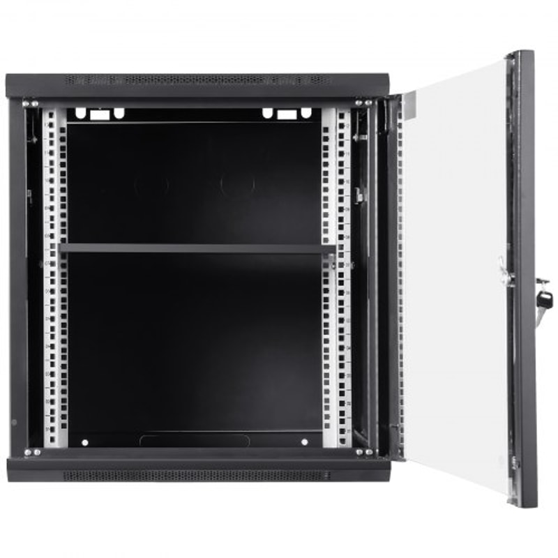 12U Wall Mount Server Cabinet With Locking Glass Door 155 Deep Network Rack Enclosure 9