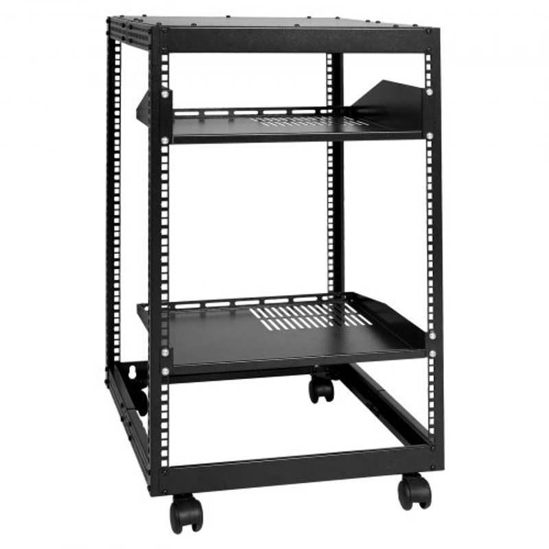 15U Open Frame Server Rack With Adjustable Depth Wall Mount Or Free Standing Network Rack 0