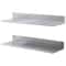 Stainless Steel Wall Shelf 2Pack With Backsplash Heavy Duty Wall Mounted Shelf For Kitchen Storage 8