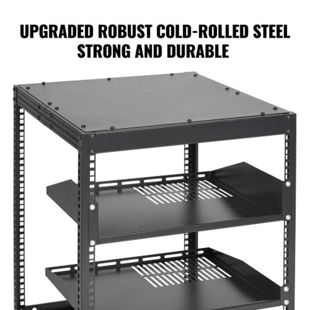 12U Open Frame Server Rack With Adjustable Depth Wall Mount Or FreeStanding AV Network Rack 3