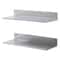 Stainless Steel Wall Shelf 2Pack With Backsplash Heavy Duty Floating Storage Rack For Kitchen Rest 8