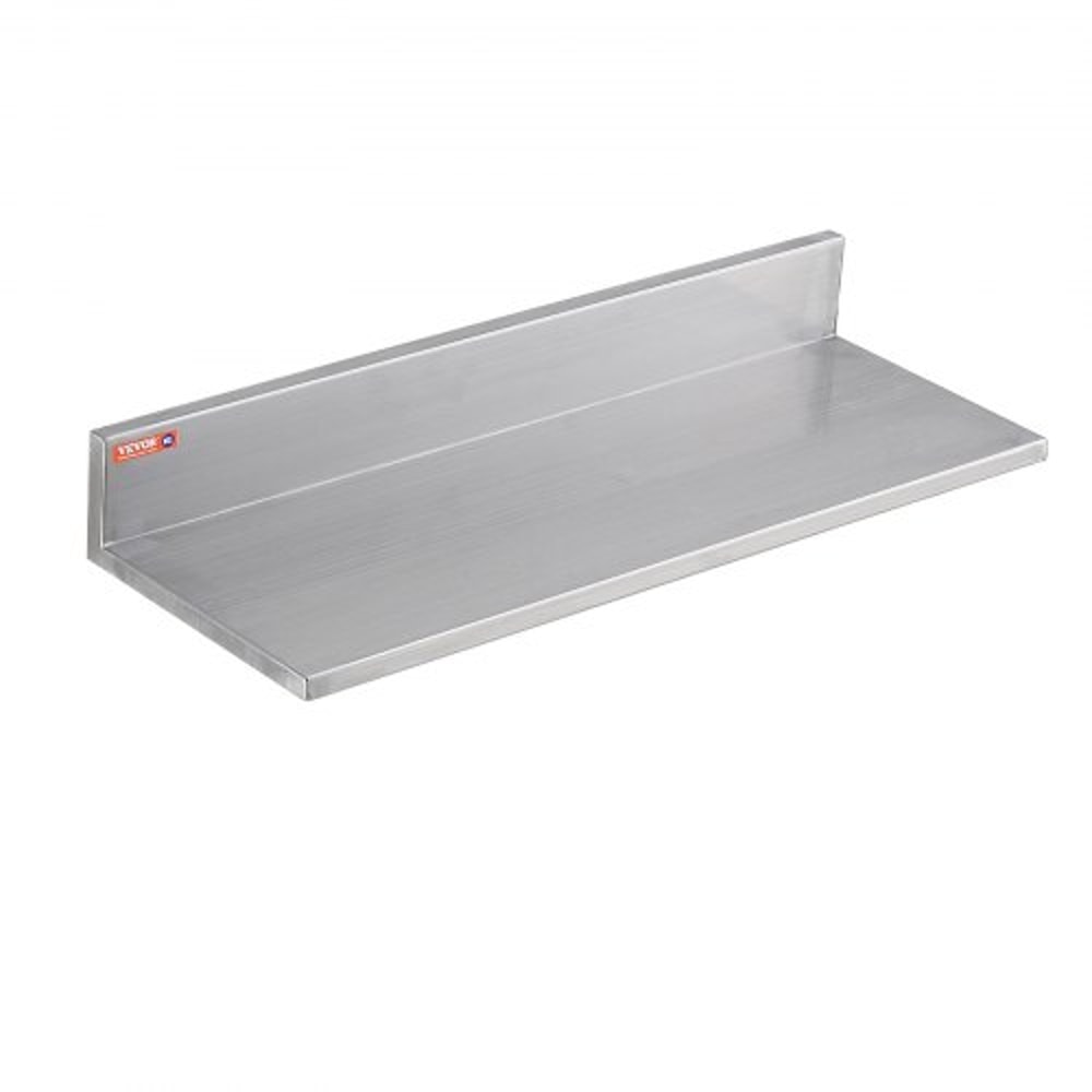 Stainless Steel Wall Shelf 2Pack With Backsplash Heavy Duty Floating Storage Rack For Kitchen Rest 7
