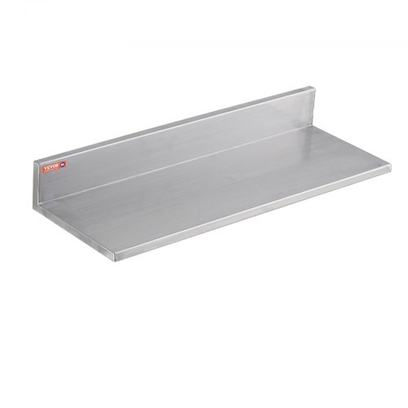Stainless Steel Wall Shelf 2Pack With Backsplash Heavy Duty Floating Storage Rack For Kitchen Rest 7