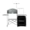 Portable Camping Kitchen Table With Storage Cupboard Windscreen For BBQ RV Outdoor Cooking 8