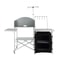 Portable Camping Kitchen Table With Storage Cupboard Windscreen For BBQ RV Outdoor Cooking 8