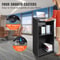 Mobile Wood Podium Stand With Storage Shelves Locking Wheels For Church Office Classroom 3