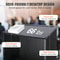 Mobile Wood Podium Stand With Storage Shelves Locking Wheels For Church Office Classroom 4