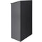 Mobile Wood Podium Stand With Storage Shelves Locking Wheels For Church Office Classroom 8
