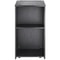 Mobile Wood Podium Stand With Storage Shelves Locking Wheels For Church Office Classroom 9