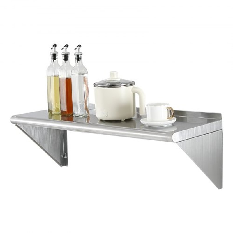 Heavy Duty Stainless Steel Wall Shelf Floating Storage Rack For Kitchen Restaurant 0