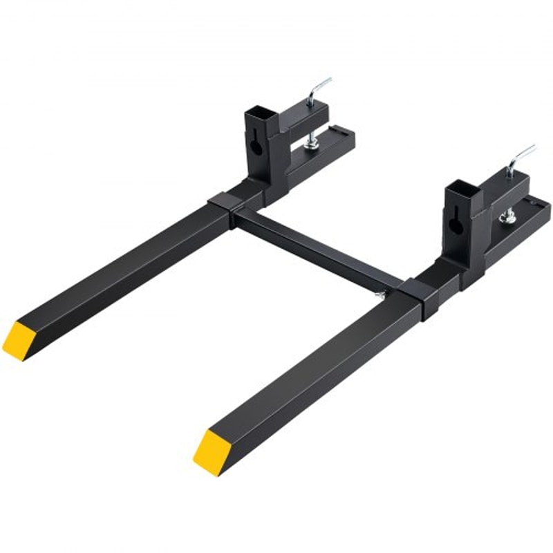 2000 Lb Clamp On Pallet Forks With Adjustable Stabilizer Bar For Tractor Bucket Skid Steer 7