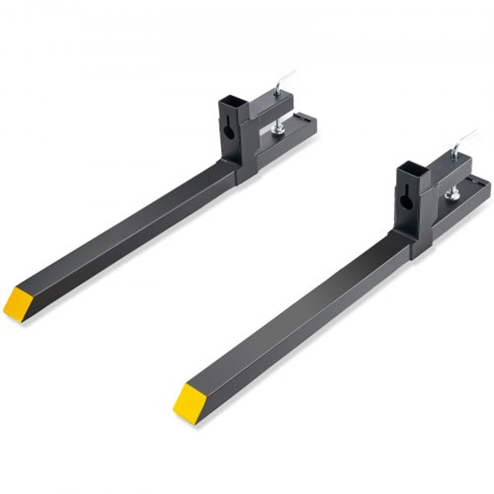 Heavy Duty Clamp On Pallet Forks 2000 Lb Capacity 43 Tractor Bucket Forks For Farm Loader Work 0
