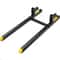 2000 Lb ClampOn Pallet Forks With Adjustable Stabilizer Bar For Tractors Loaders 0