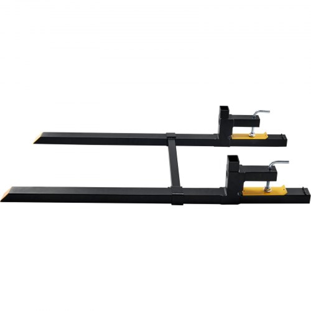 2000 Lb ClampOn Pallet Forks With Adjustable Stabilizer Bar For Tractors Loaders 9