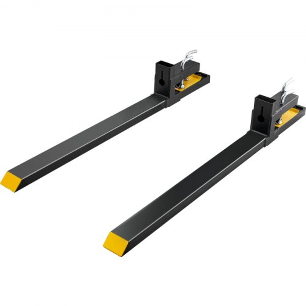 4000 Lb Clamp On Pallet Forks With Stabilizer Bar For Tractor Buckets Skid Steers 8