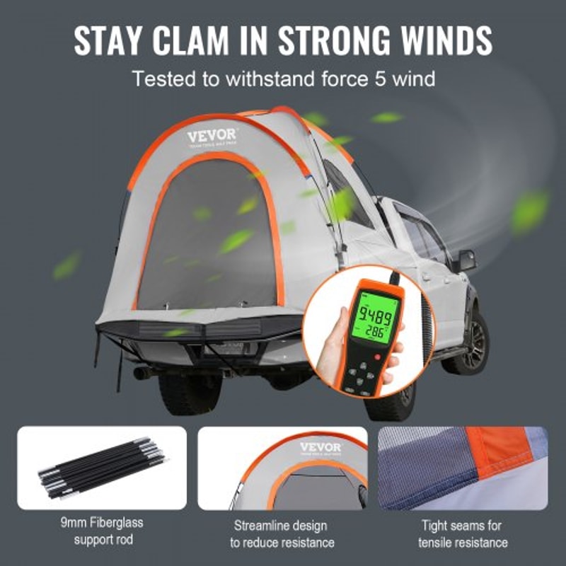 Truck Bed Tent For 23 People Waterproof Pickup Truck Tent With Rainfly Carry Bag 2