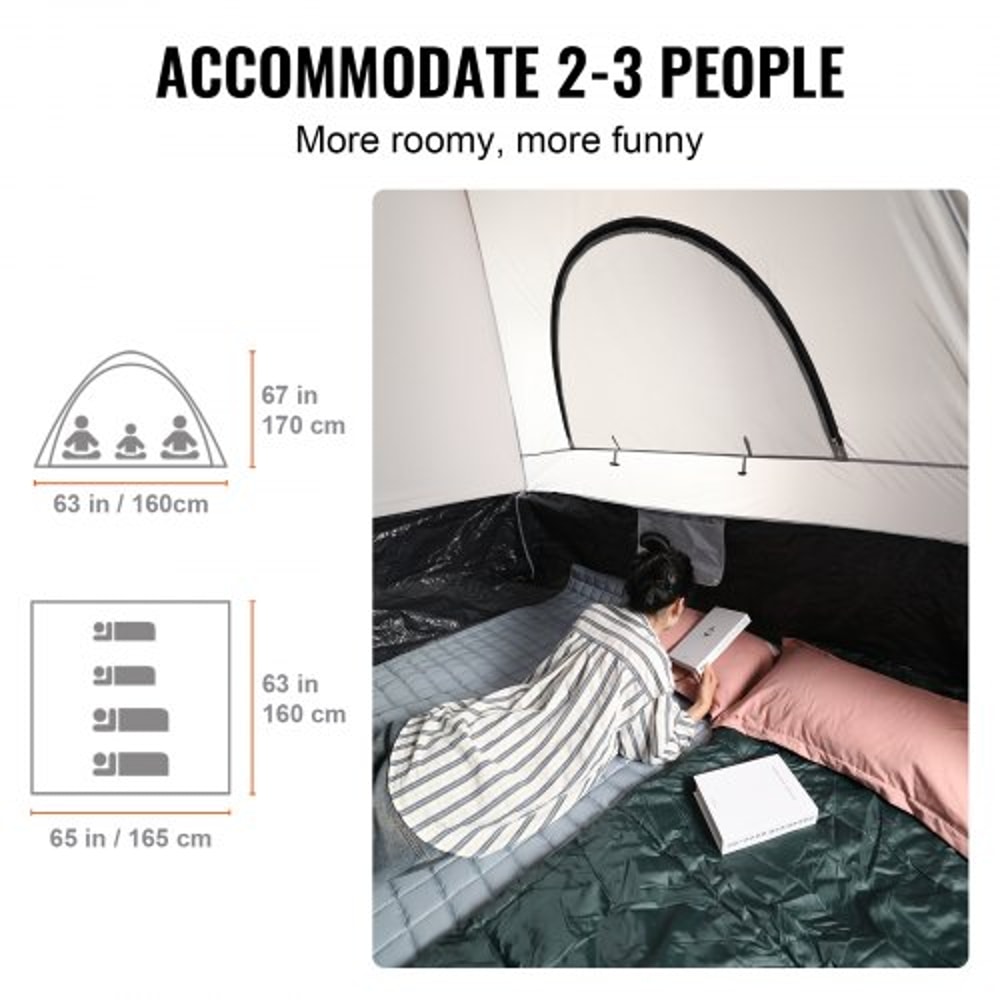 Truck Bed Tent For 23 People Waterproof Pickup Truck Tent With Rainfly Carry Bag 3