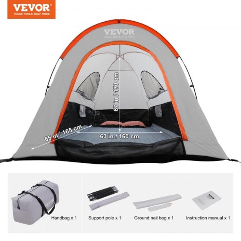 Truck Bed Tent For 23 People Waterproof Pickup Truck Tent With Rainfly Carry Bag 5