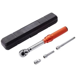 1/4 inch click torque wrench set adjustable precision torque tool with adapters & extension bar