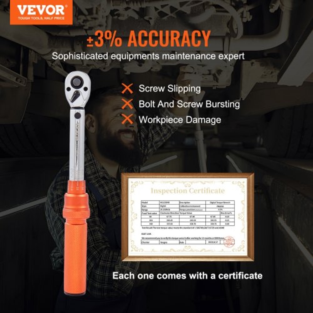 14 Inch Click Torque Wrench Set Adjustable Precision Torque Tool With Adapters Extension Bar 1