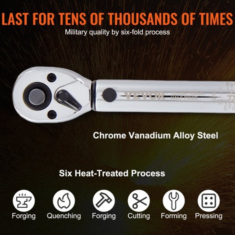 14 Inch Click Torque Wrench Set Adjustable Precision Torque Tool With Adapters Extension Bar 2