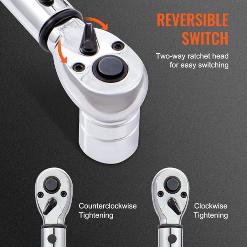 14 Inch Click Torque Wrench Set Adjustable Precision Torque Tool With Adapters Extension Bar 5
