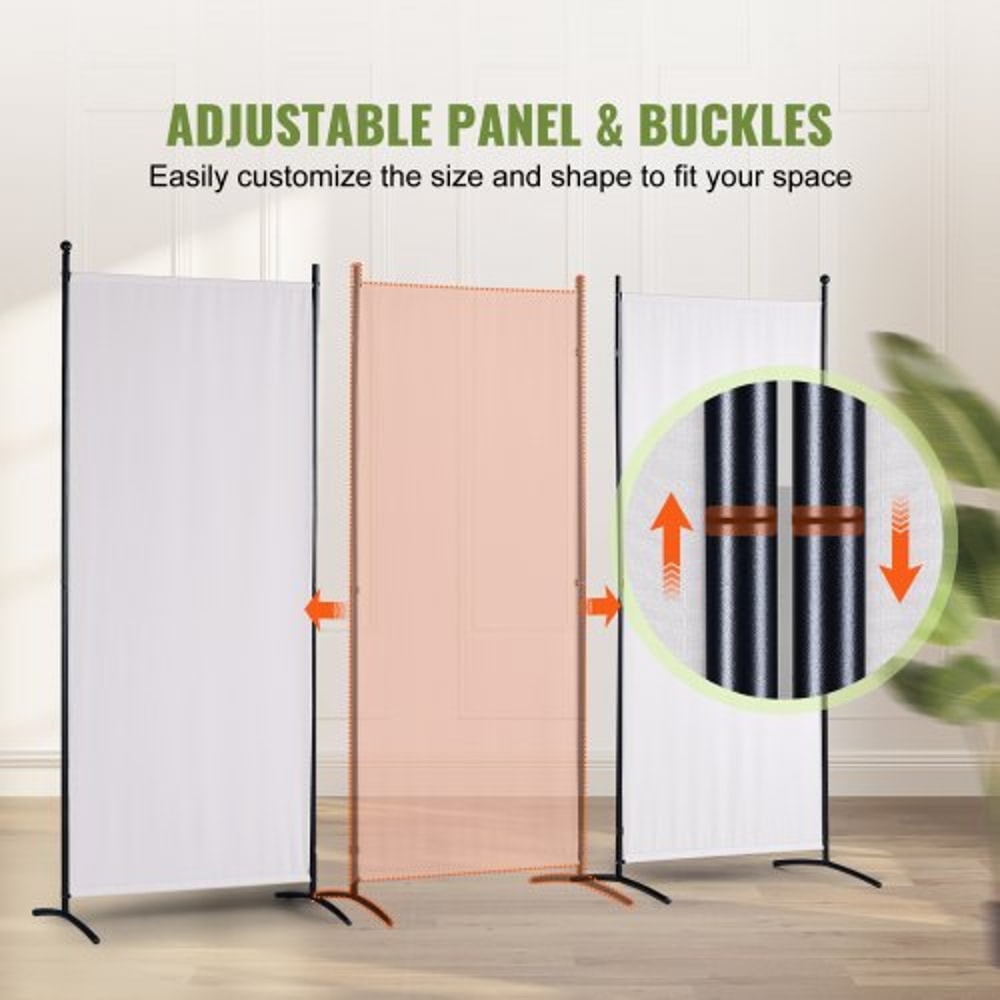Folding Room Divider Privacy Screen 3 Panel Fabric Partition for Home & Office