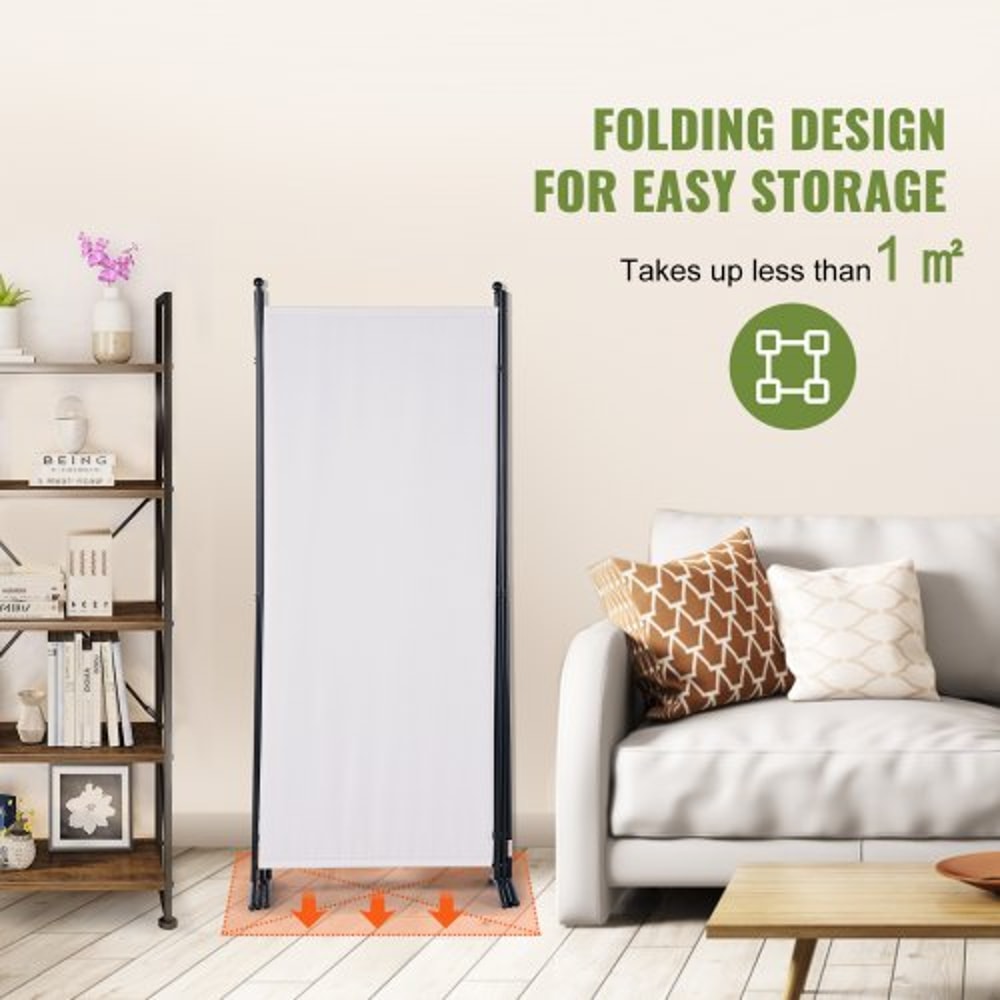 Folding Room Divider Privacy Screen 3 Panel Fabric Partition for Home & Office