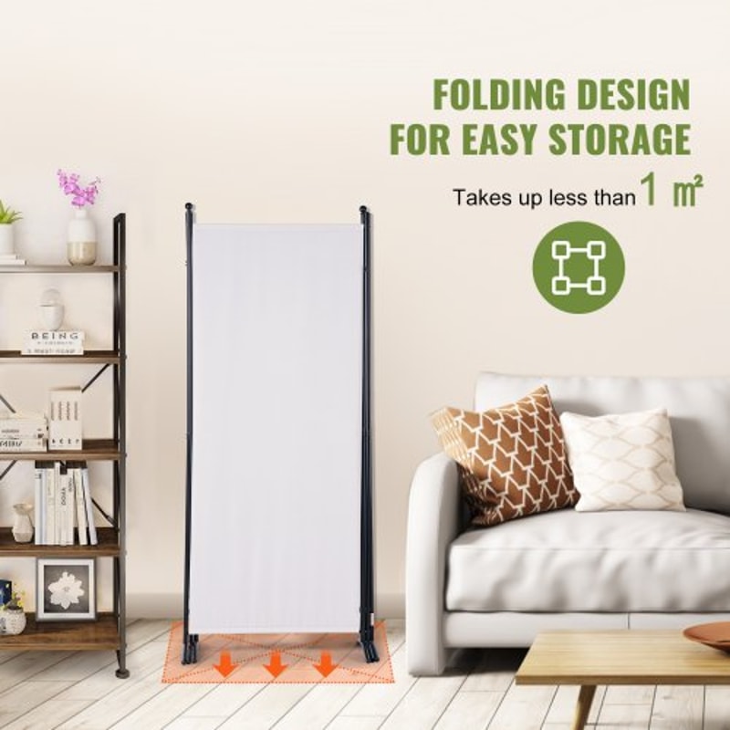 Folding Room Divider Privacy Screen 3 Panel Fabric Partition for Home & Office
