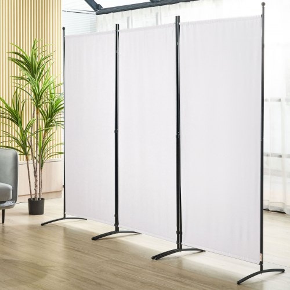 Folding Room Divider Privacy Screen 3 Panel Fabric Partition for Home & Office