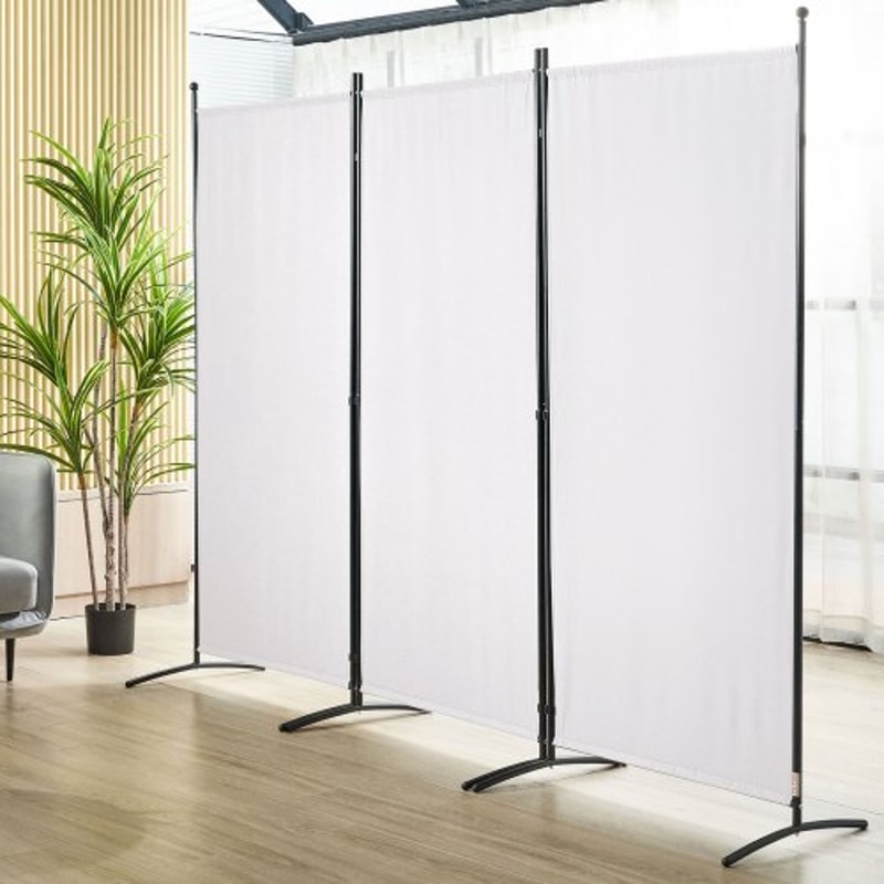 Folding Room Divider Privacy Screen 3 Panel Fabric Partition for Home & Office