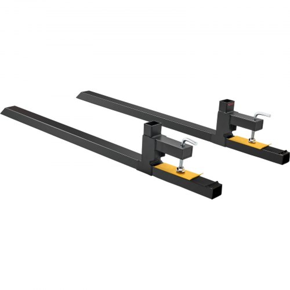 60" Clamp-On Pallet Forks 2000 lb Capacity Heavy-Duty Tractor Bucket Attachment