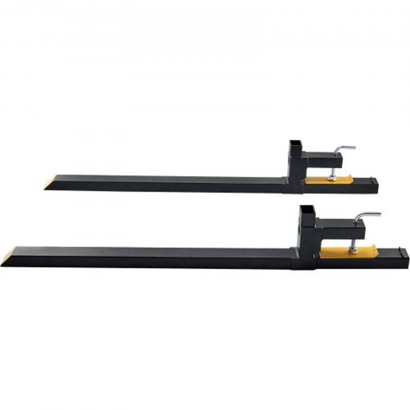 60" Clamp-On Pallet Forks 2000 lb Capacity Heavy-Duty Tractor Bucket Attachment