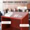 Executive Rolling Wood Podium Stand With Storage Shelves Ergonomic Lectern Top 4