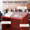 Executive Rolling Wood Podium Stand With Storage Shelves Ergonomic Lectern Top 4