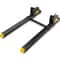 Heavy Duty 4000 lb Clamp-On Pallet Forks with Adjustable Stabilizer Bar for Tractors & Loaders