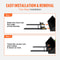 Heavy Duty 4000 lb Clamp-On Pallet Forks with Adjustable Stabilizer Bar for Tractors & Loaders